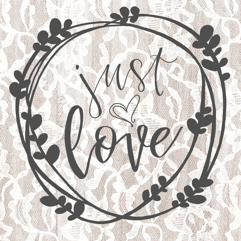 Just Love Lace - Wrapped Canvas Print, 30cm H x 30cm W x 3.8cm D
