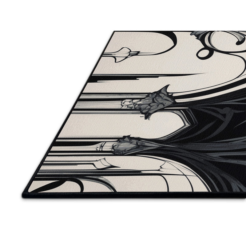 Midnight Wreath Rug, Rectangle 2' x 3'