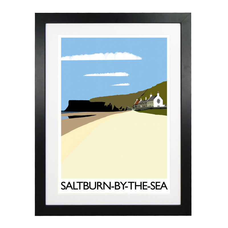 'Saltburn-by-the-Sea 3' by Richard O'Neil - Print, Black Wood Frame, 43.5 cm H x 33.5 cm W x 2.2 cm D