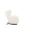 Fauteuil d'appoint blanc à oreilles avec, idéal pour une détente confortable, une structure robuste, un fauteuil moderne en tissu facile à nettoyer et un rembourrage en mousse confortable pour le salon