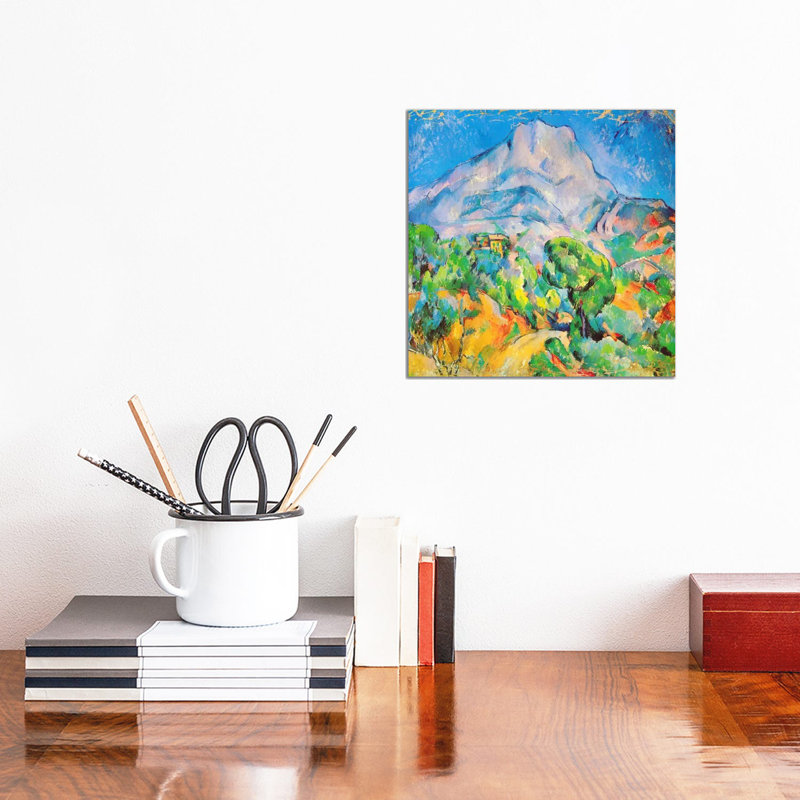 La Montagne St. Victoire by Paul Cezanne - Wrapped Canvas Painting, 30.48 cm H x 30.48 cm W