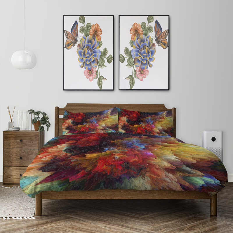 Abstract Duvet Cover, King Duvet Cover + 2 King Shams