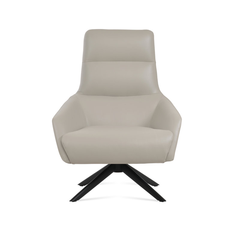 Fauteuil BRC Sword, Noir, Similicuir gris pâle