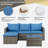 Harbaugh Wicker 3 - Person Patio Conversation Set with Cushions-1495374771