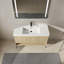 Ensemble de meuble-lavabo moderne avec lavabo en résine et armoire en bois massif robuste-113754305