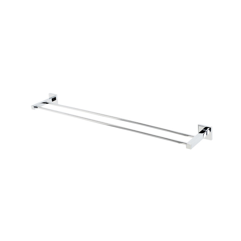 Double Towel Bar, 2" H x 32" W x 5.31" D, Polished Chrome