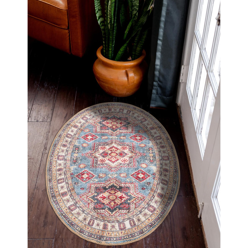 Bungalow Rose Ruth Timeless Rug, Ovale 2 pi x 3 pi 1 po