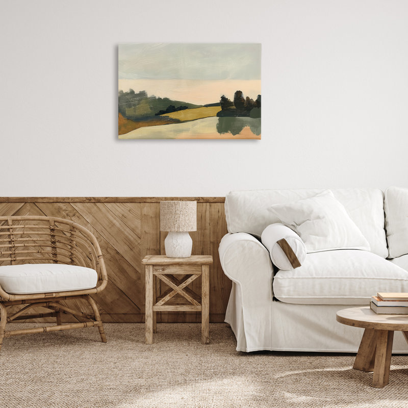 «Curving Green Hills», art mural sur toile par Irena Orlov, H 20 po x l 30 po
