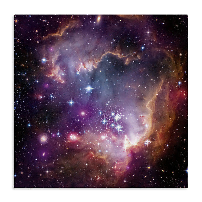  Art mural toile nuage galaxie avec étoiles par Wild Apple Portfolio, H 36 po x l 36 po