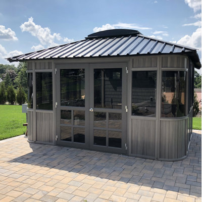 Colorado 13.5 Ft. W x 11.5 Ft. D Ultrawood Composite Patio Gazebo Gazebo