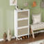 Étagère à chaussures en rotin 3 portes, armoire de rangement pour chaussures moderne autoportante, pour vestibule-122881140