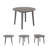 Extendable Round Solid Wood Base Dining Table-112384467-112384466