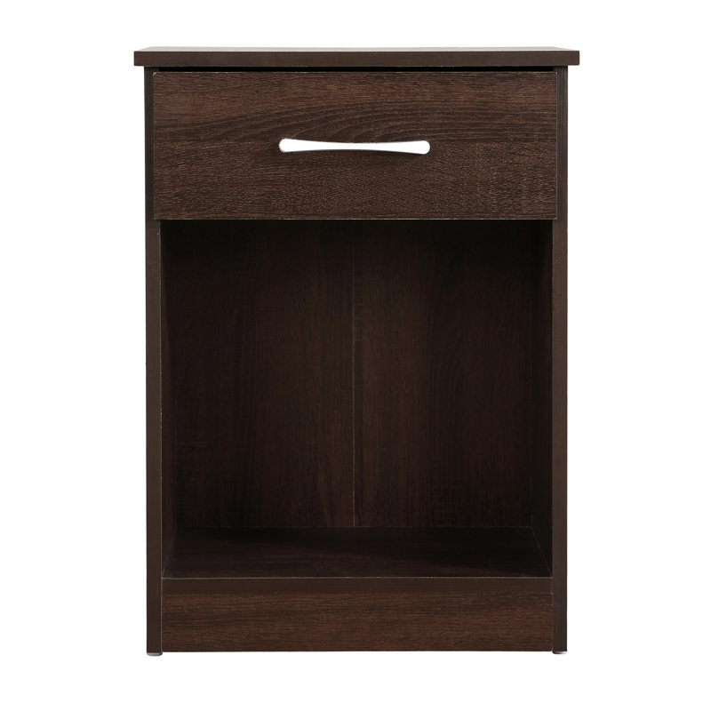 Table de chevet Harrel pour espaces décontractés, Marron foncé