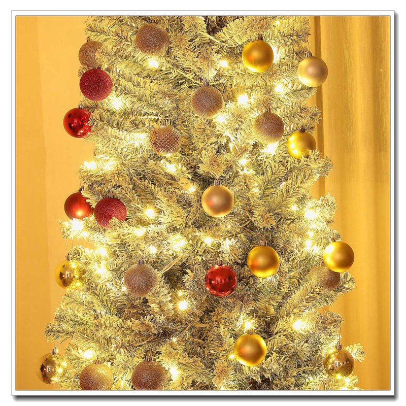 Arbre de Noël 9 pi avec crayons pré-éclairés, H 9 pi