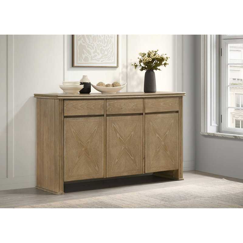 Dreydon Light Brown 3-door Sideboard Server