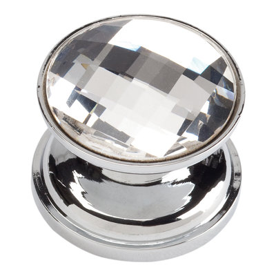 Crystal 7/8" Diameter Round Knob
