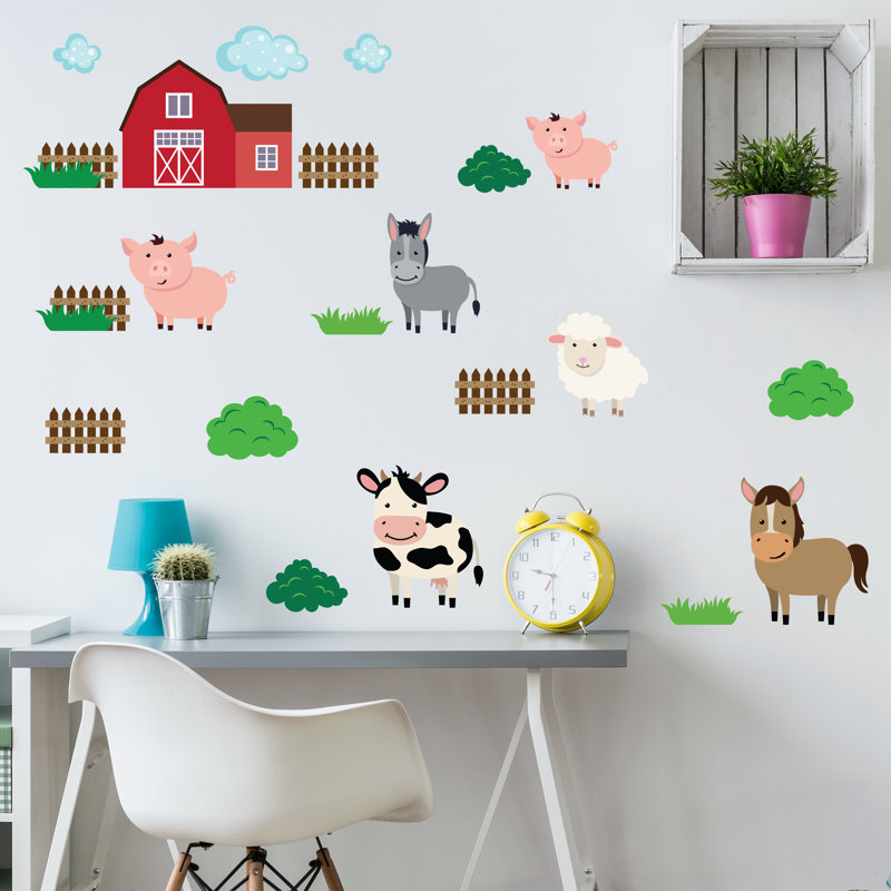 Décalcomanie murale animaux de ferme