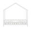 Lit sur pied avec auvent, lit maison avec rampes hautes, structure de lit plateforme en bois avec toit-2014630480-2014630483