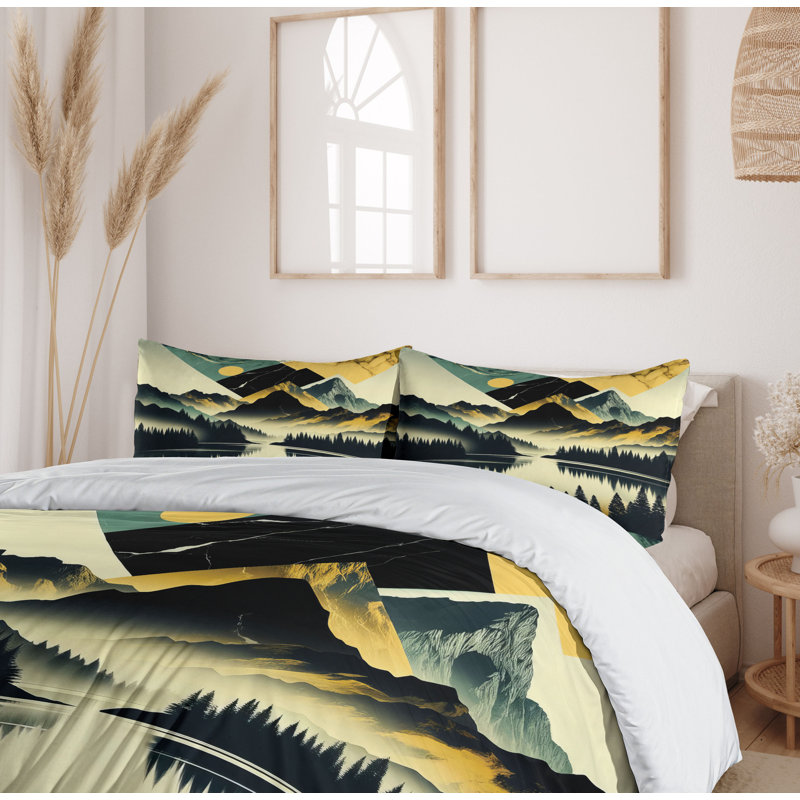 Lake Duvet Cover, Queen Duvet Cover + 2 Standard Shams