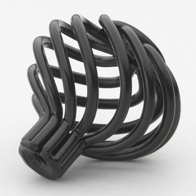 1.5" Birdcage Knob Multipack (Set of 10), Matte Black, 10
