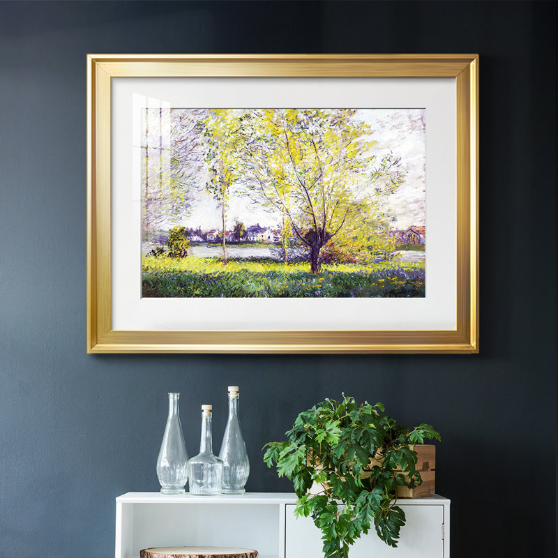 " The Willows, 1880 ", Gold, 15" H x 21" W x 1.5" D