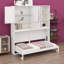 Lit escamotable avec armoire supérieure, tablettes, lit pliable peu encombrant avec éclairage et port USB-114282202