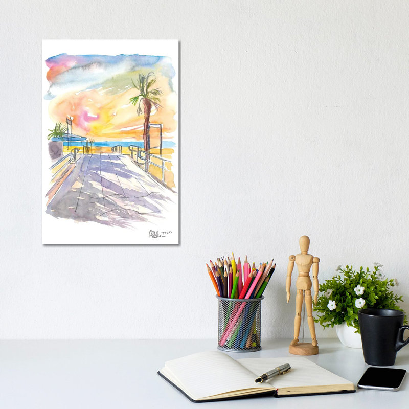 Summer Vibes At The Italian Adria Beach by Markus & Martina Bleichner - Wrapped Canvas Painting, 20.32 cm H x 30.48 cm W