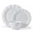 Fitz and Floyd Everyday White Scallop 12-Pc Dinnerware Set, Service For 4