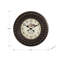 Horloge murale, horloge murale ronde 20 po, brun antique, transitionnel