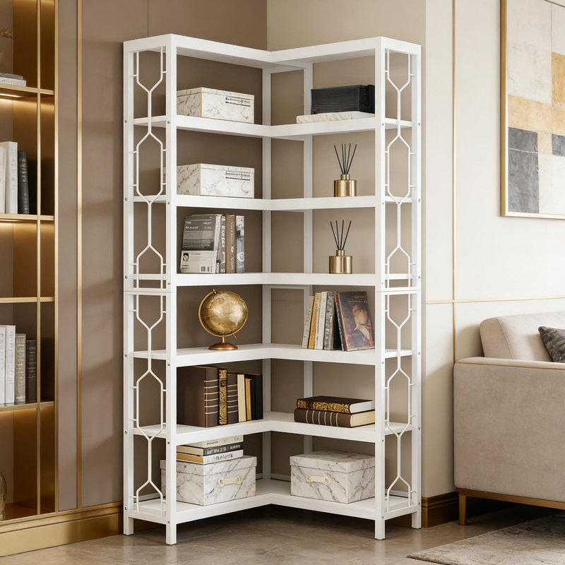 Étagère Nordic, bibliothèque de coin