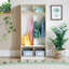 Casier 2 sections avec banc EdQ - Blanc-121690184-121690187-121690189