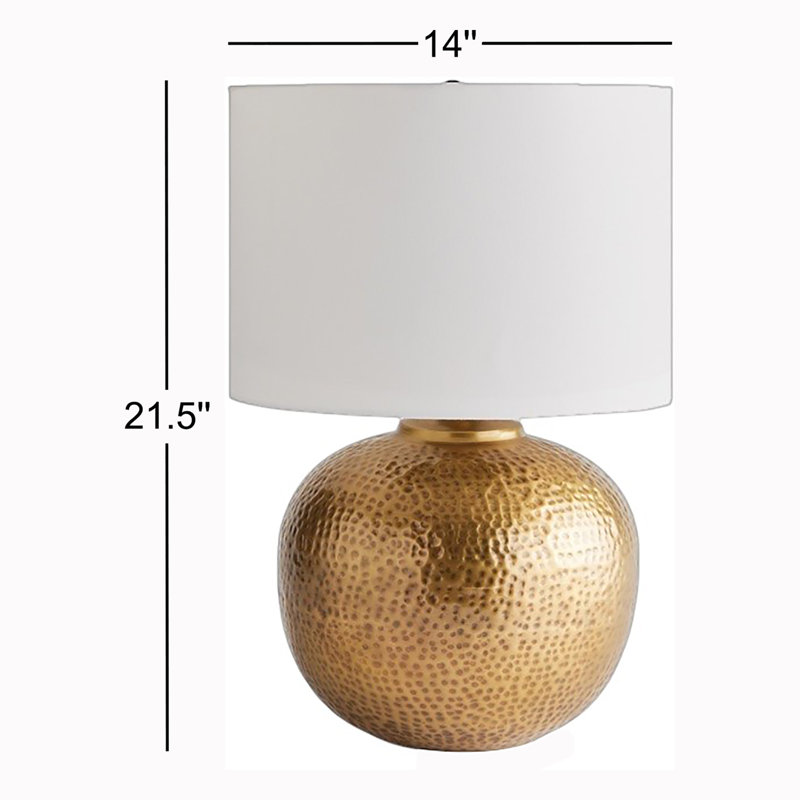 Mercury Table Lamp, 21.5" H x 14" W x 14" D