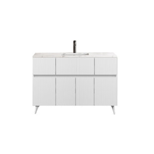 Ensemble de meuble-lavabo mural simple H 47 po x H 47 po x H 47,56 po x P 47 po