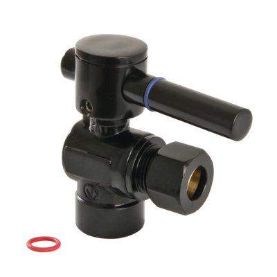 Kingston Brass Concord 1/2-Inch Sweat x 3/8-Inch OD Comp Quarter-Turn Angle Stop Valve