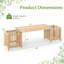 Banc de patio en bois avec bac à fleurs à 2 côtés pour un assemblage facile