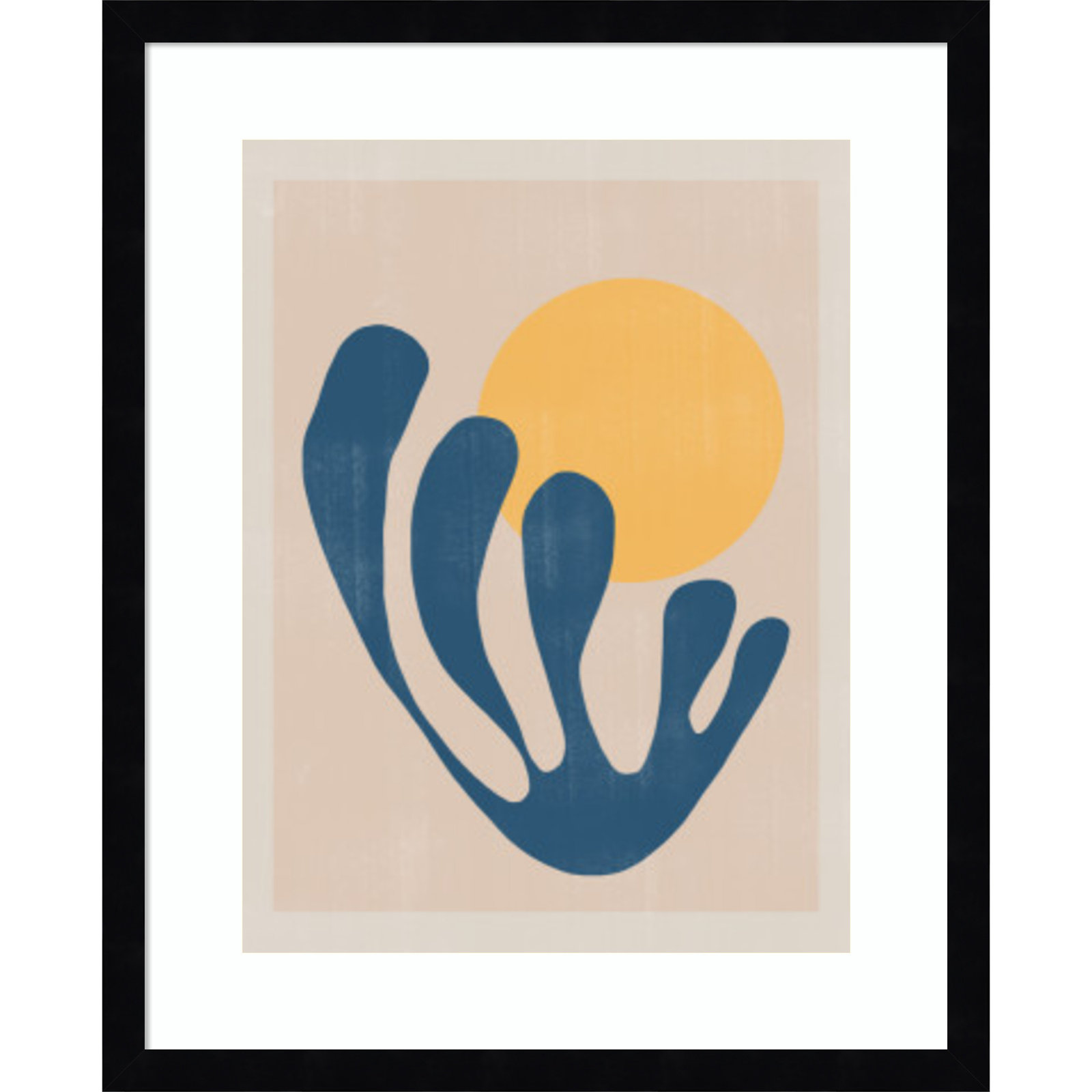 Giese "Modern Plant No. 1" Print, Black, 21" H x 17" W