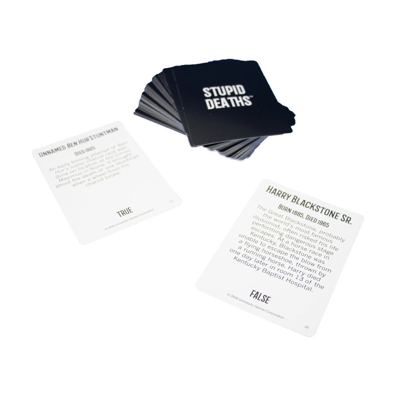 Jeu de cartes Stupid Morts