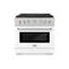 ZLINE 30 in. 4.2 cu. ft. Paramount Dual Fuel Range W/ 4 Burner DuoPro Cooktop and Electric Convection Oven in Satin Stainless Steel W/ White Matte Door-1676208542-1676208541
