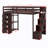Loft Bed With Shelves,Drawers And Stairs-434248032