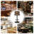 Swivel Upholstered Adjustable Height Counter Stool with Metal Frame