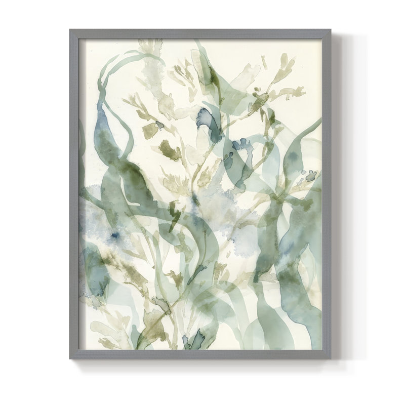 Underwater Botany II, reproduction encadrée - bois massif, H 30 po x l 24 po, Gris