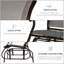 Banc oscillant pour 2 personnes, causeuse de patio avec structure en acier thermolaqué