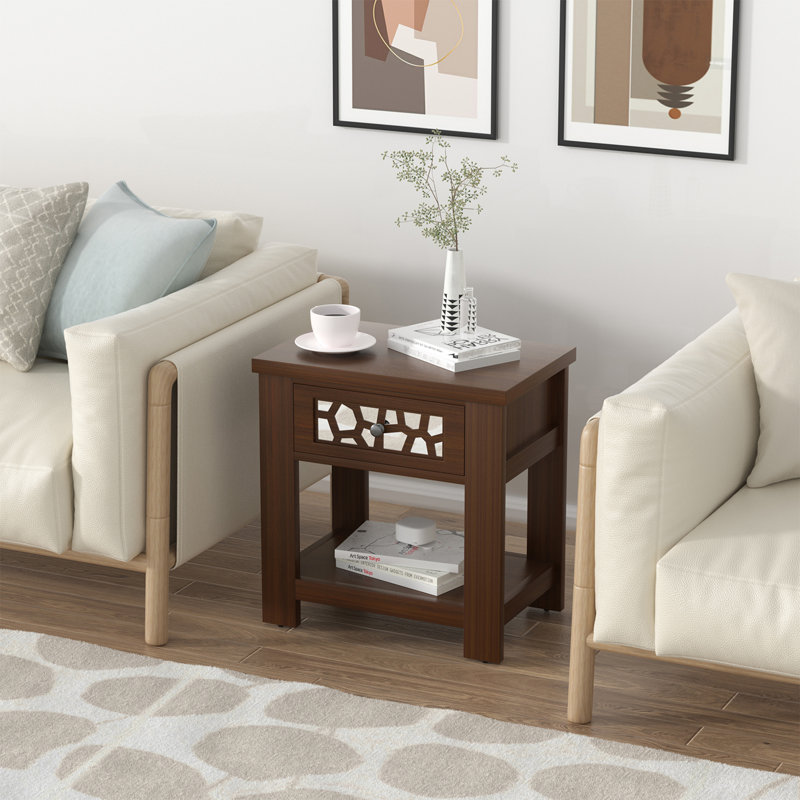 Bitte 23.5'' W Nightstand, Rustic Brown