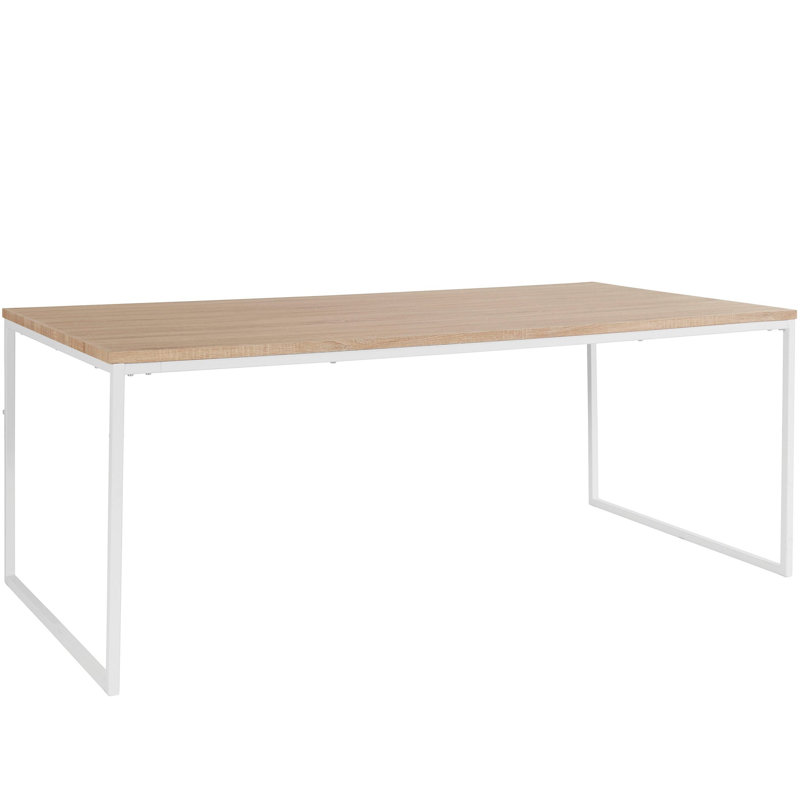 Neshaun Metal Base Dining Table, 76cm H x 100cm W x 200cm L