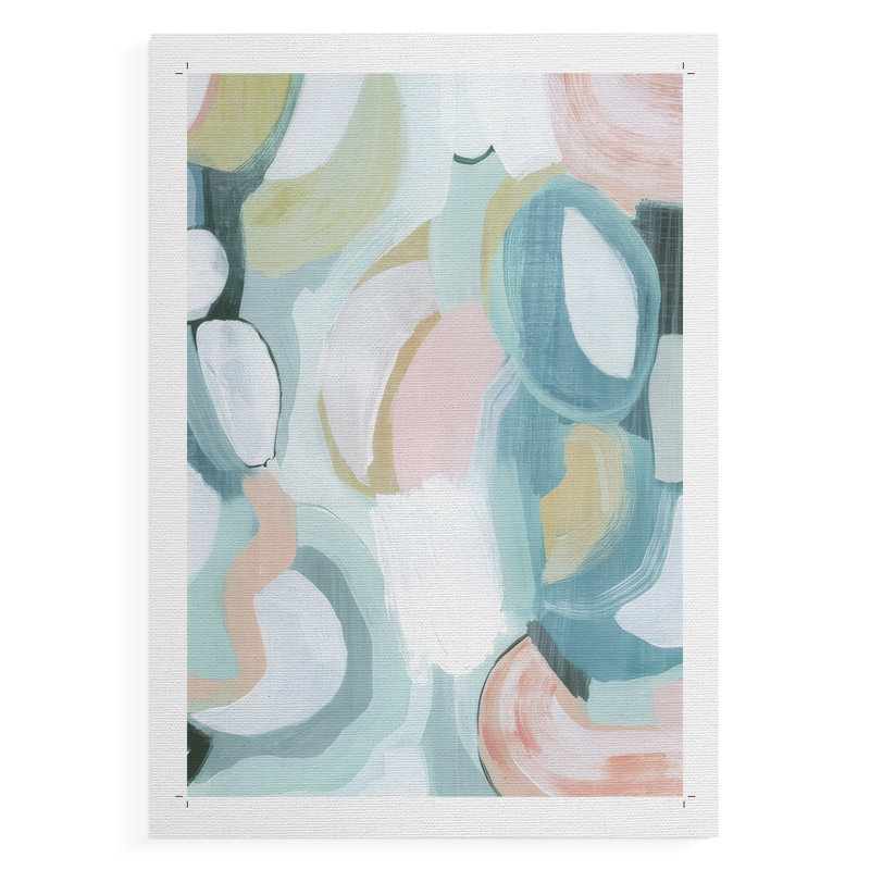 «Pastel Garden Abstraction II», impression sur toile seulement - non encadrée, H 12 po x l 8 po