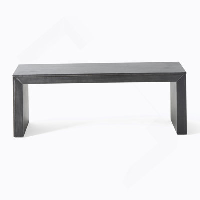 Acacia Wood Dining Bench, Black