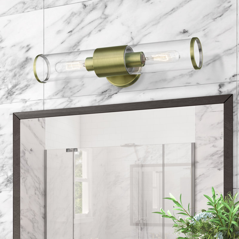 Birchfield Dimmable Vanity Light, Antique Brass