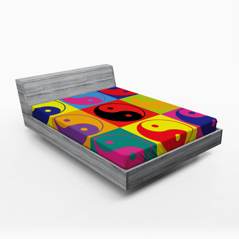 Microfiber Geometric Fitted Sheet, Full Fitted Sheet