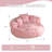 55" W Giant Adult Round Faux Fur  Compression Foam Filled Bean Bag Sofa With 3 Back Pillows, No Assembly-1921927554