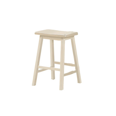 Ensemble de salle de petit-déjeuner 3 pièces à hauteur de comptoir en finition, table rectangulaire avec étagères de rangement, tabourets en bois sans accoudoirs, pieds carrés, limite de poids de 500 lb, bois synthétique de couleur crème
